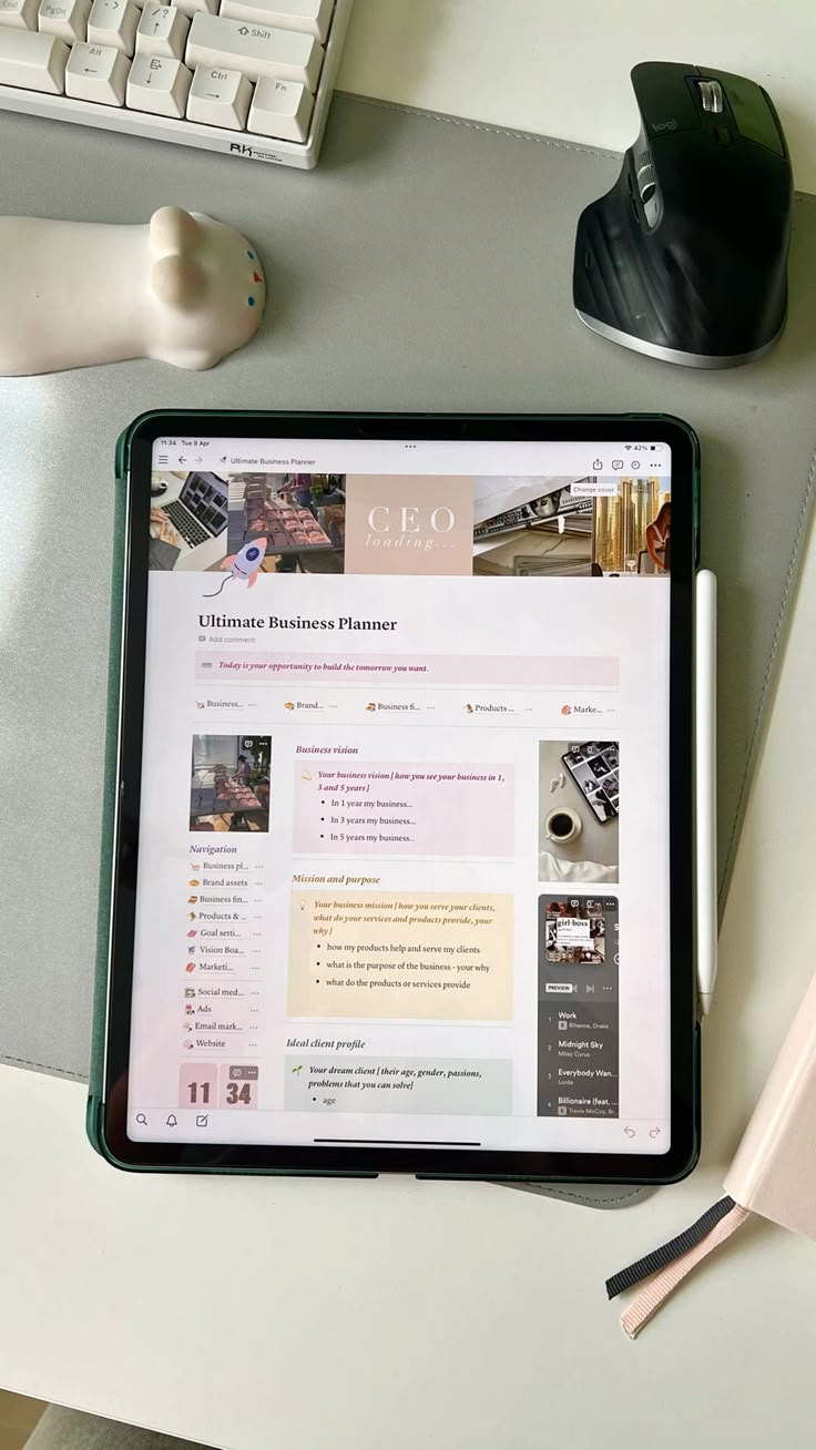 Ultimate Business Planner Aesthetic Notion Template All In One Notion Dashboard